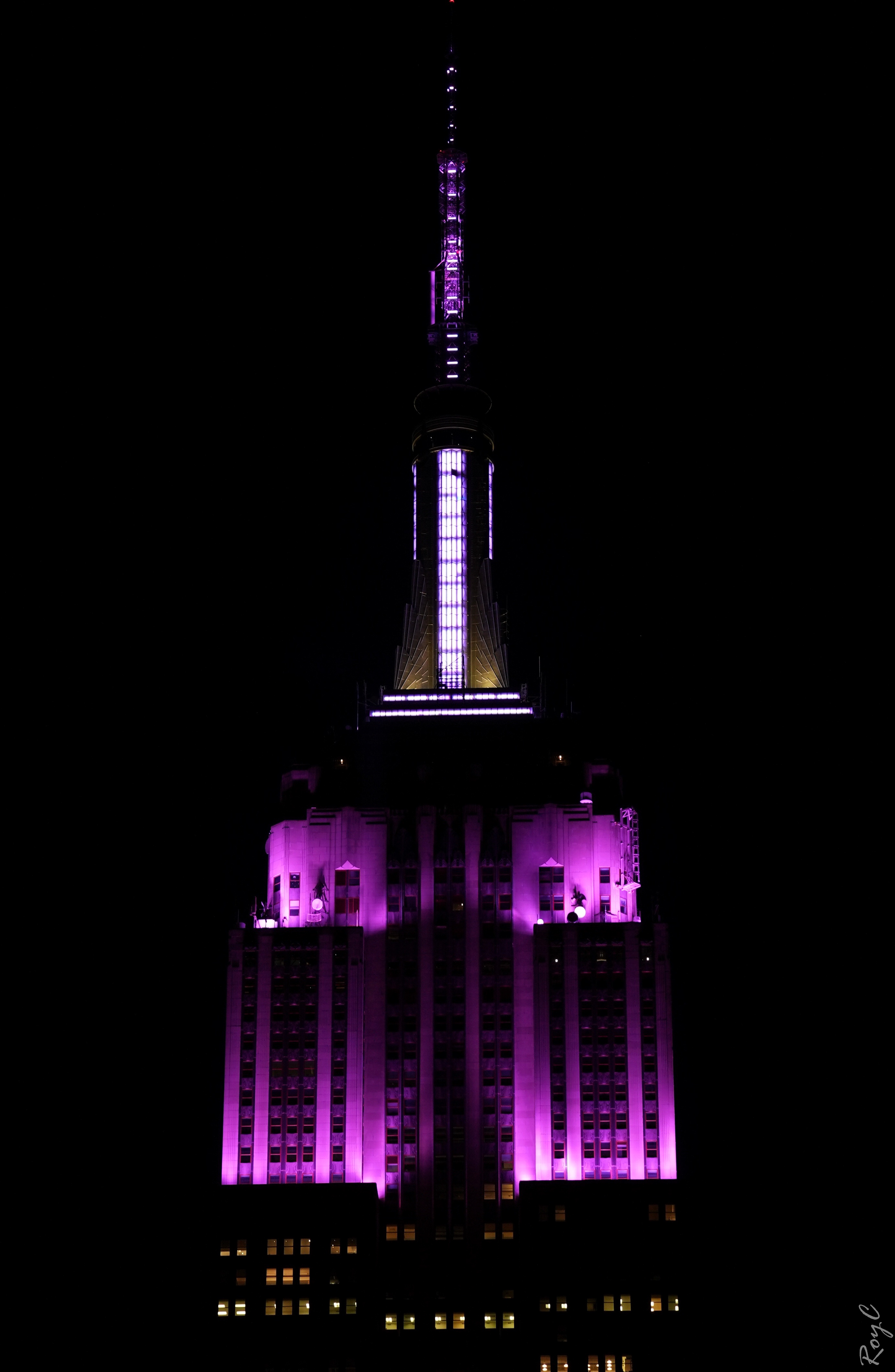 The Empire State Building Lighting for NYU Graduation 1