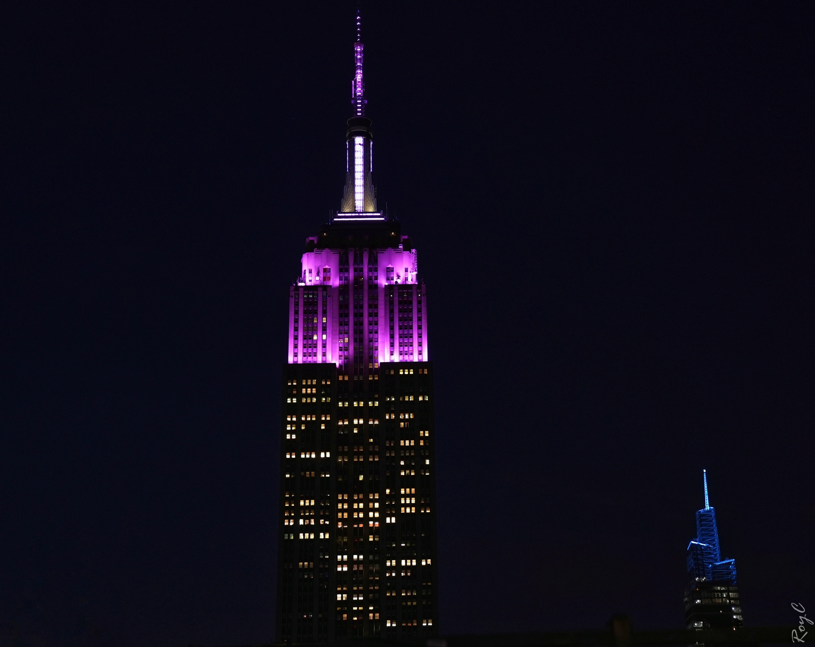 The Empire State Building Lighting for NYU Graduation 2