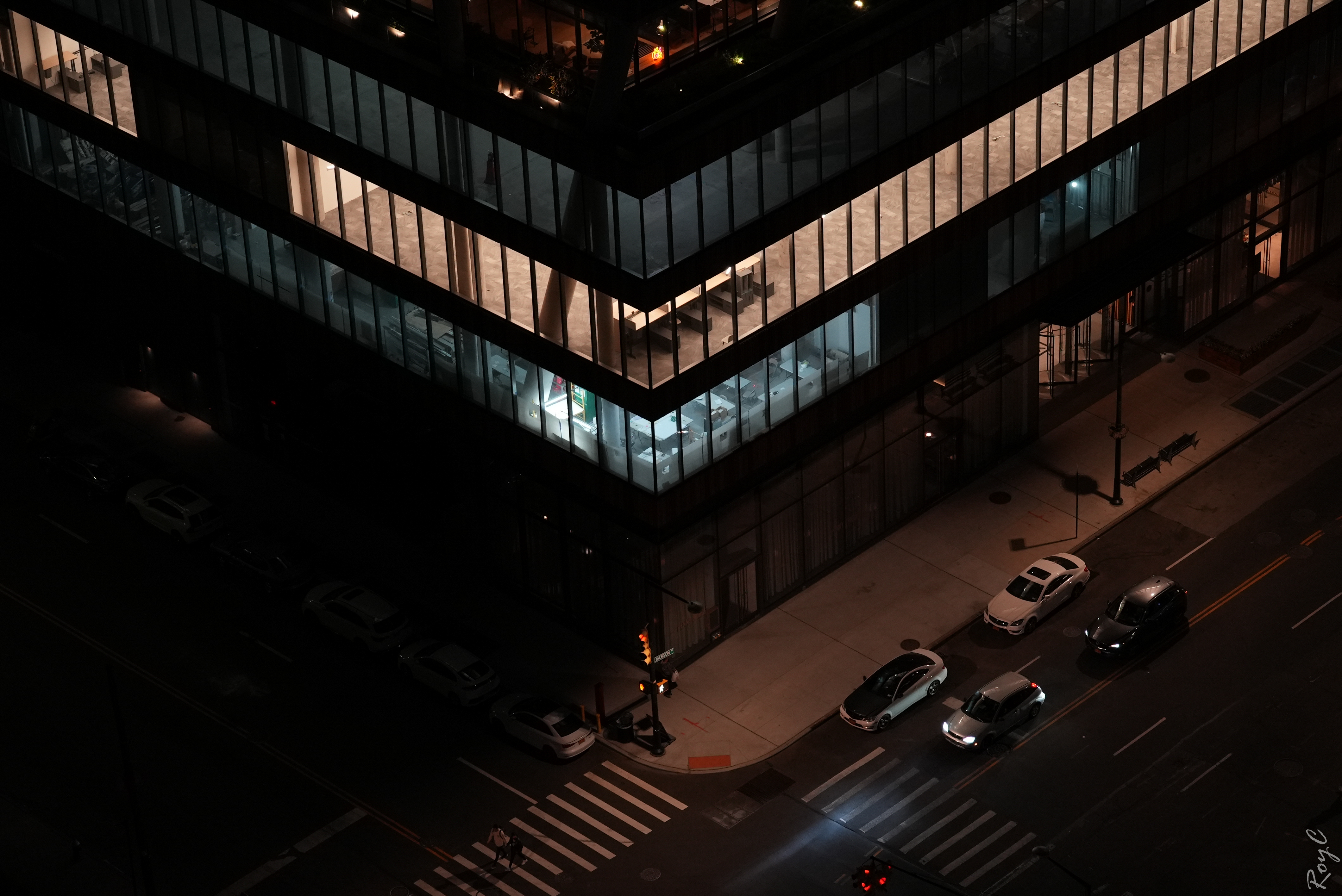 Night View of the Crossing, Texture