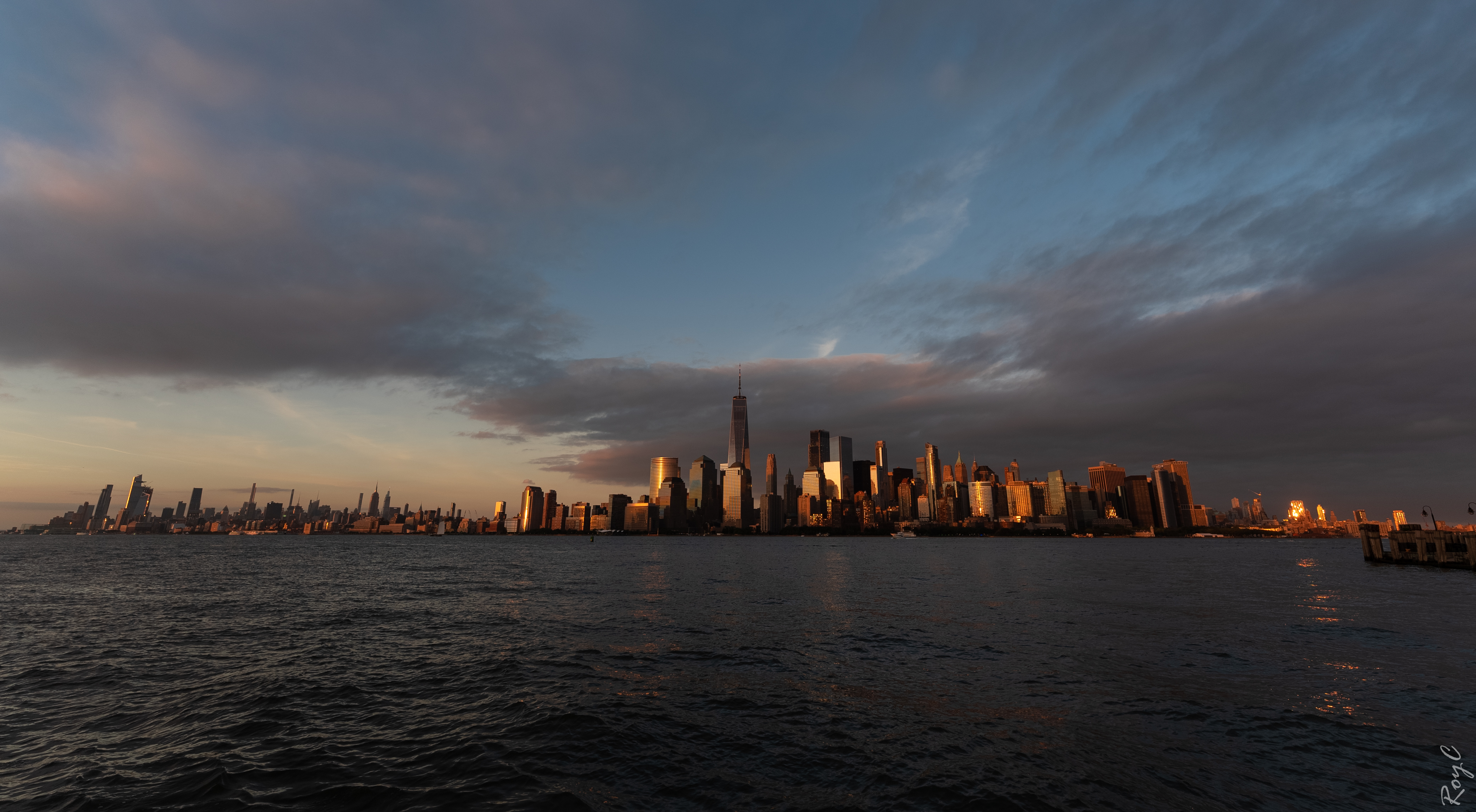 Skyline of Manhattan Sunset 1