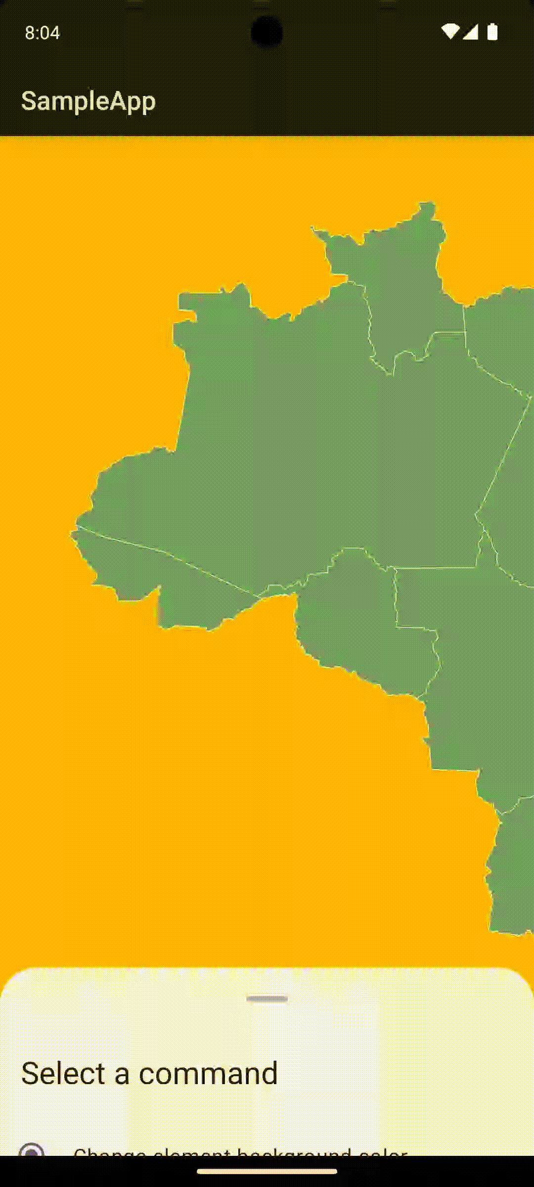 teaser showing the app working with SVG image, where onClick deletes a State from Brazil.