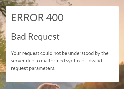 400 html error