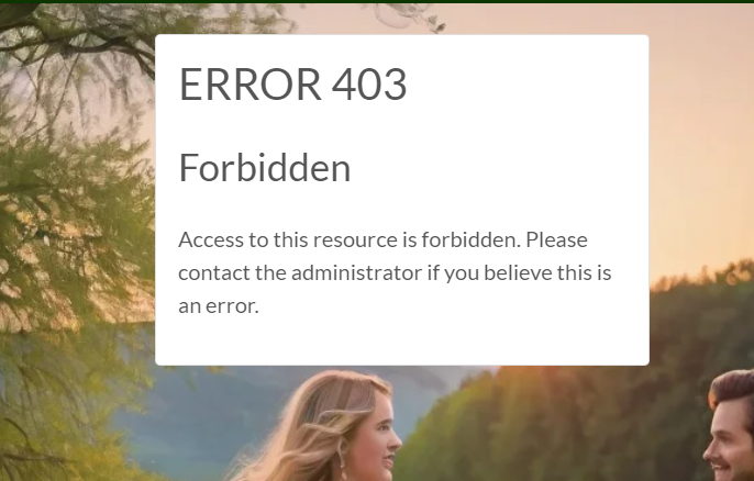 403 html error