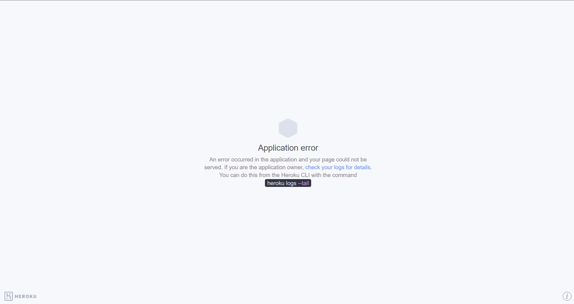 Heroku application error