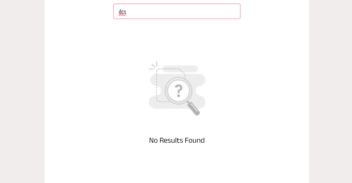 no results found