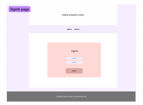 Login wireframe