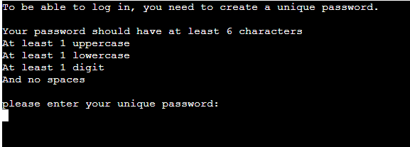 Unique password