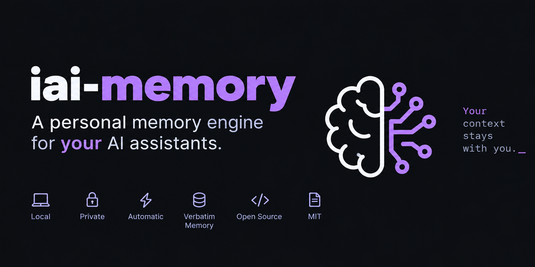 iai-memory — a personal memory engine for your AI coding workflow