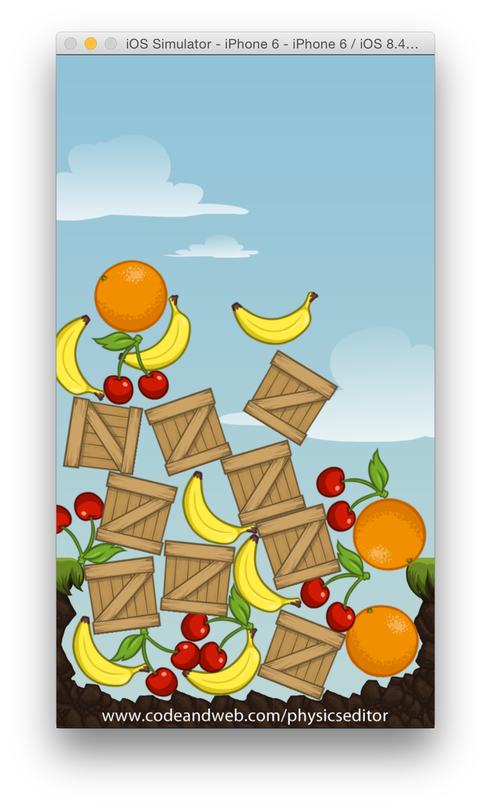 Cocos2d Physics Example Screenshot