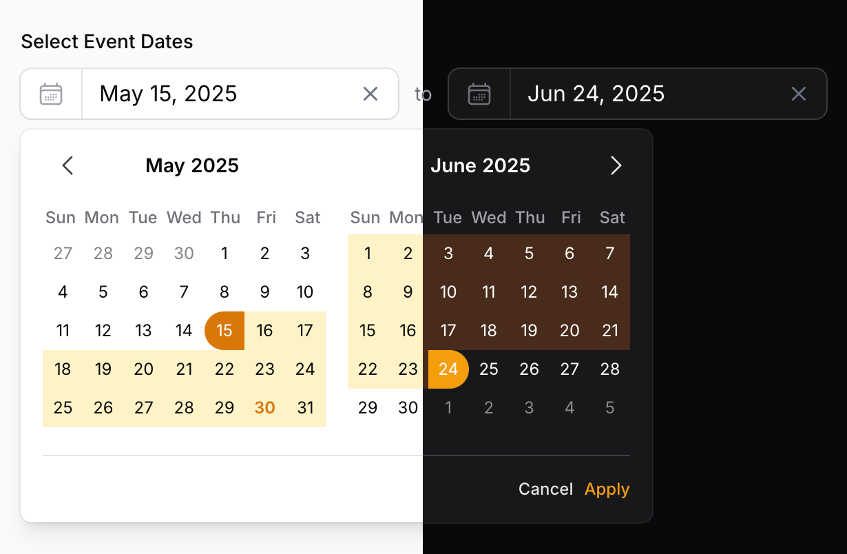 Filament DateRange Hero Image