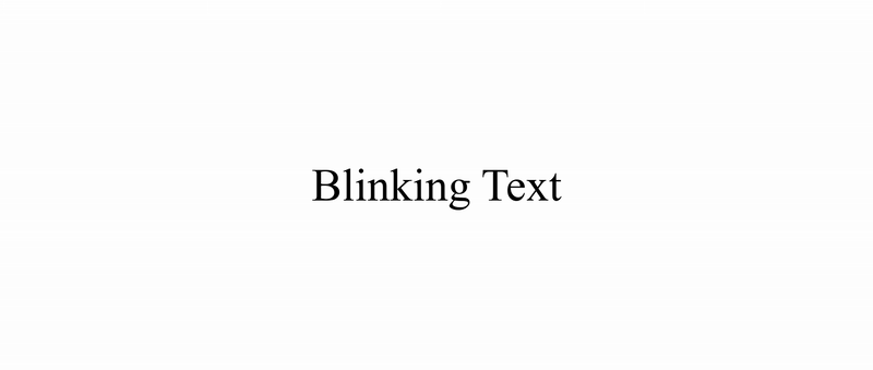 Blinking text using CSS instead of HTML `<blink>`