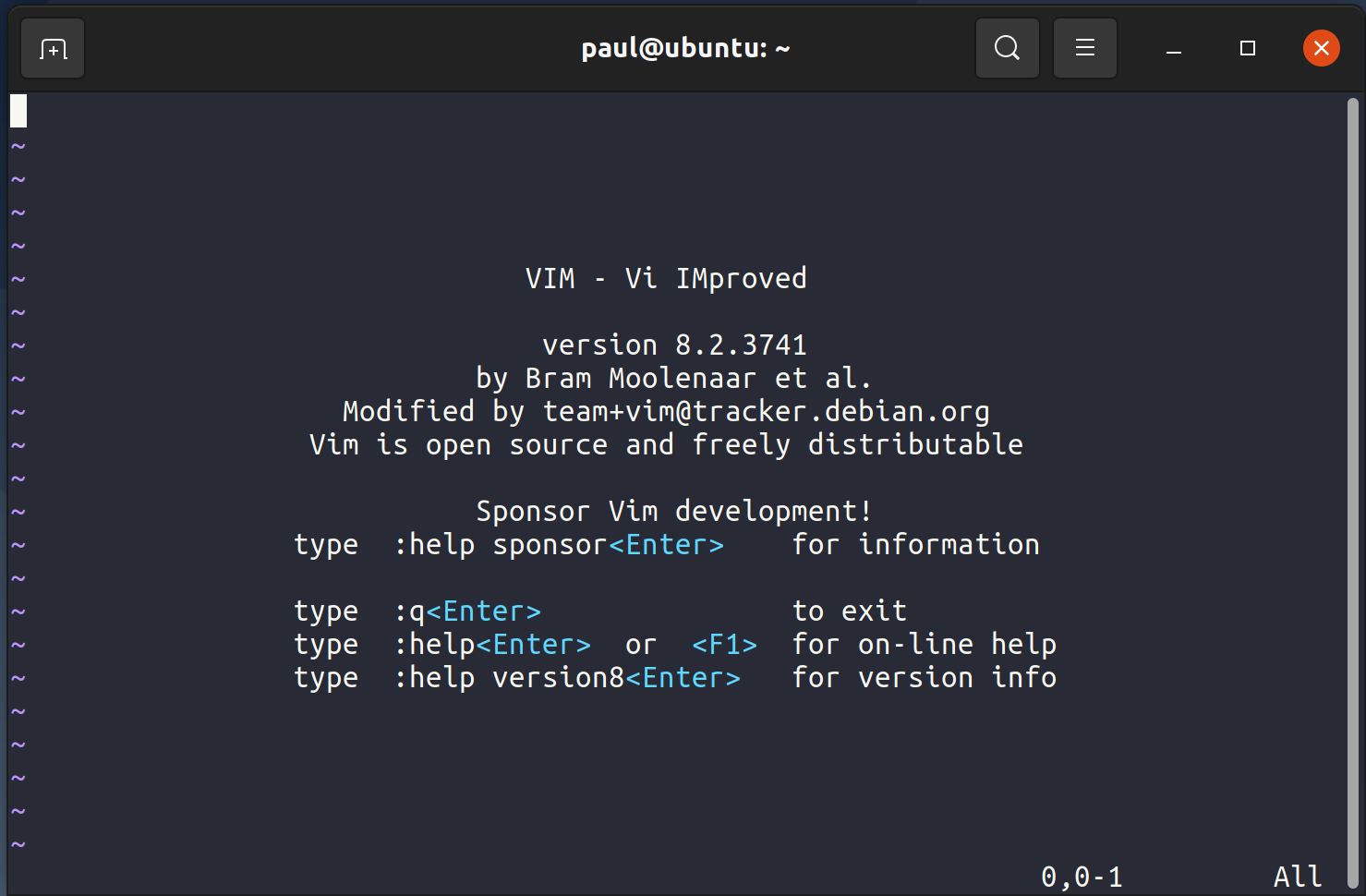 Vim Insert Line Command