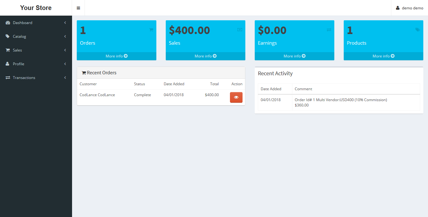 Seller Dashboard