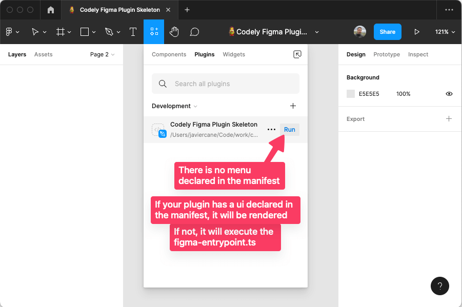 Single Use Case Figma Plugins does not have a dropdown menu