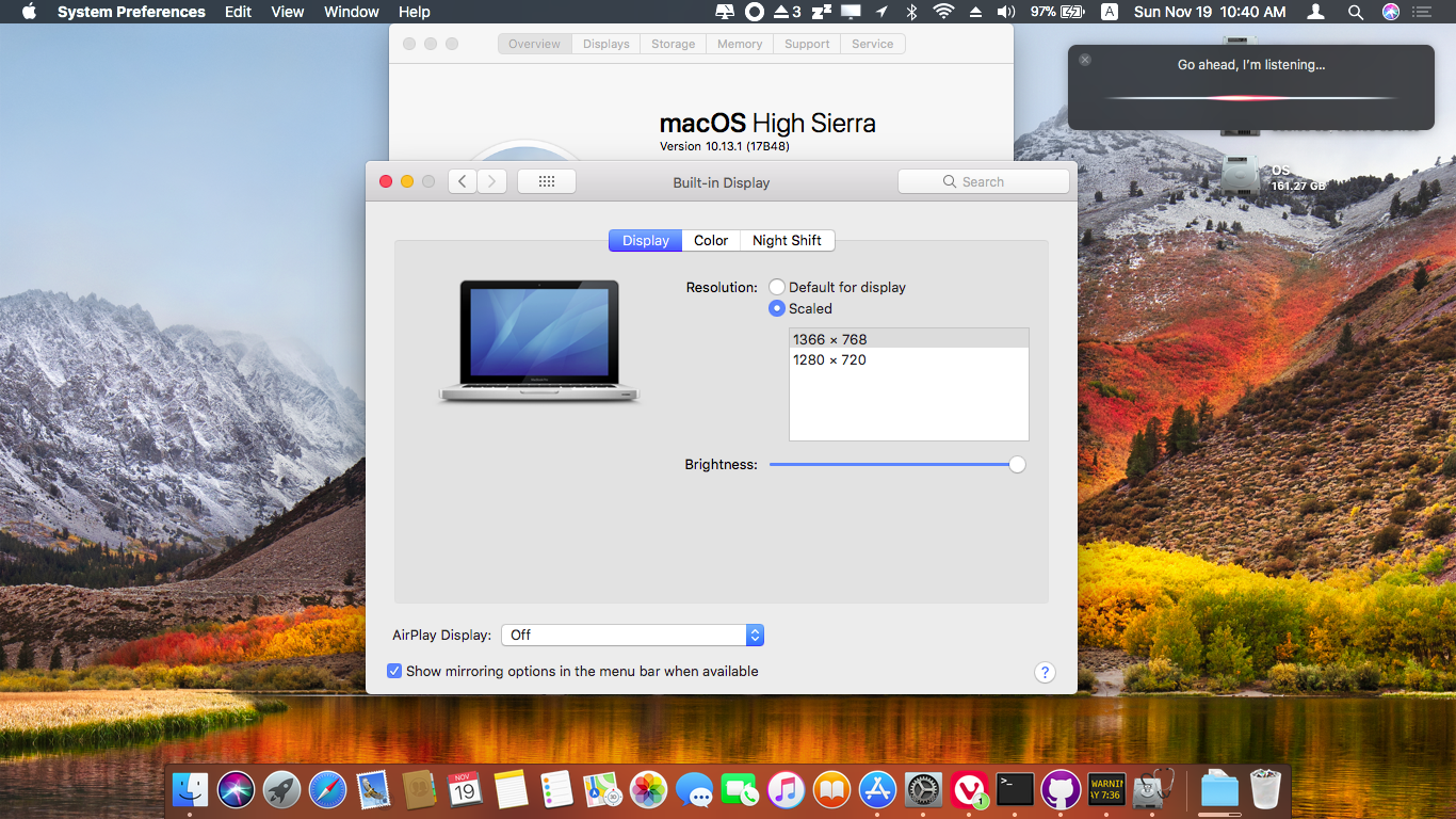 10.13.6 mac OS High Sierra