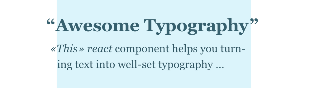 React Awesome Typography