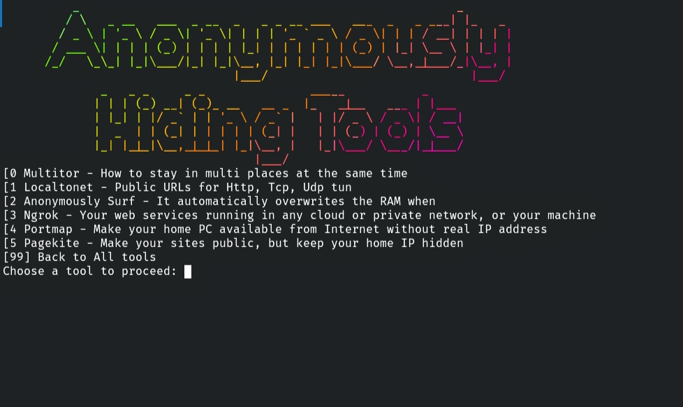 Anonymously Hiding Tools