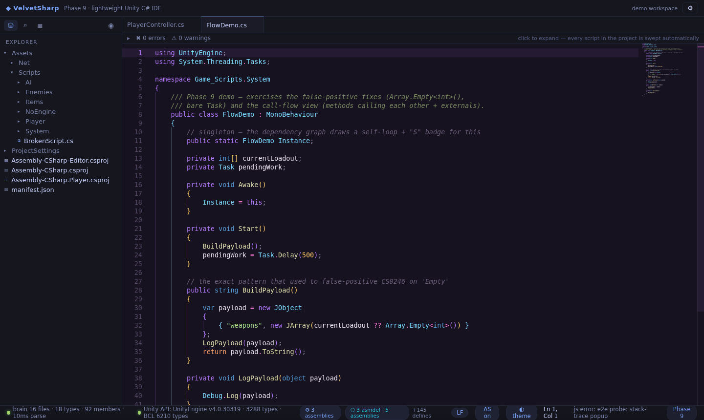 VelvetSharp editor