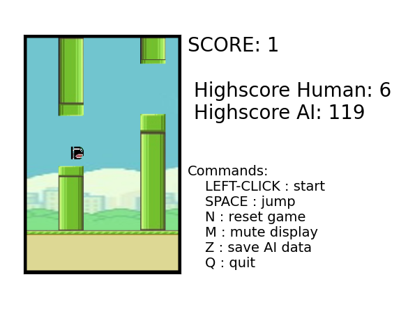 RL Flappy Bird game screenshot