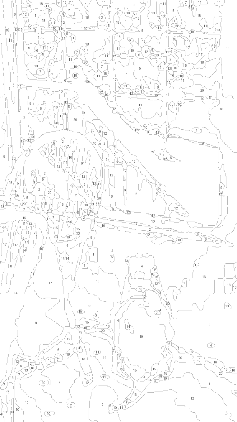 Paint-by-numbers result