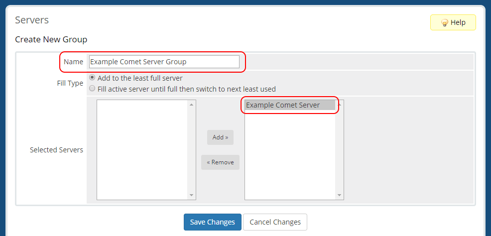 Create a Server Group