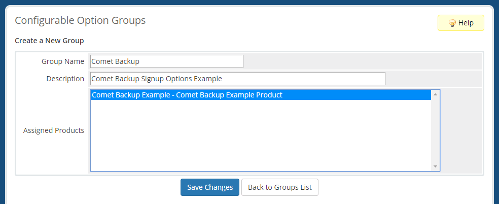 Create a New Configurable Options Group