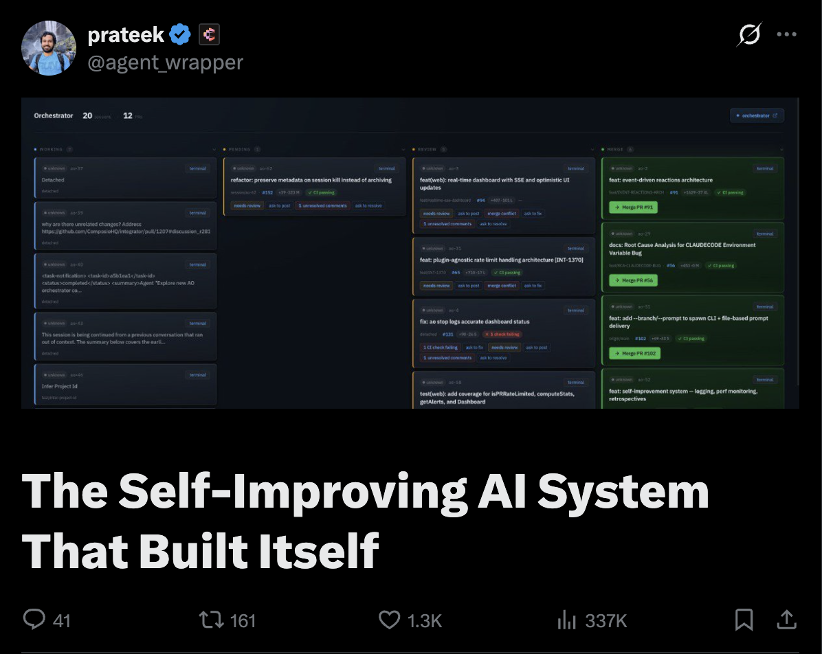 The Self-Improving AI System That Built Itself