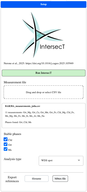 MAGEMinApp Intersect setup