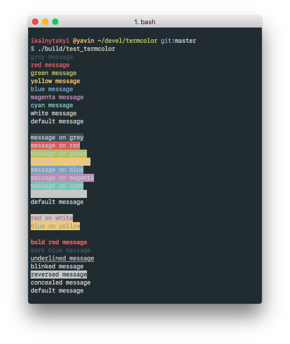 termcolor in action