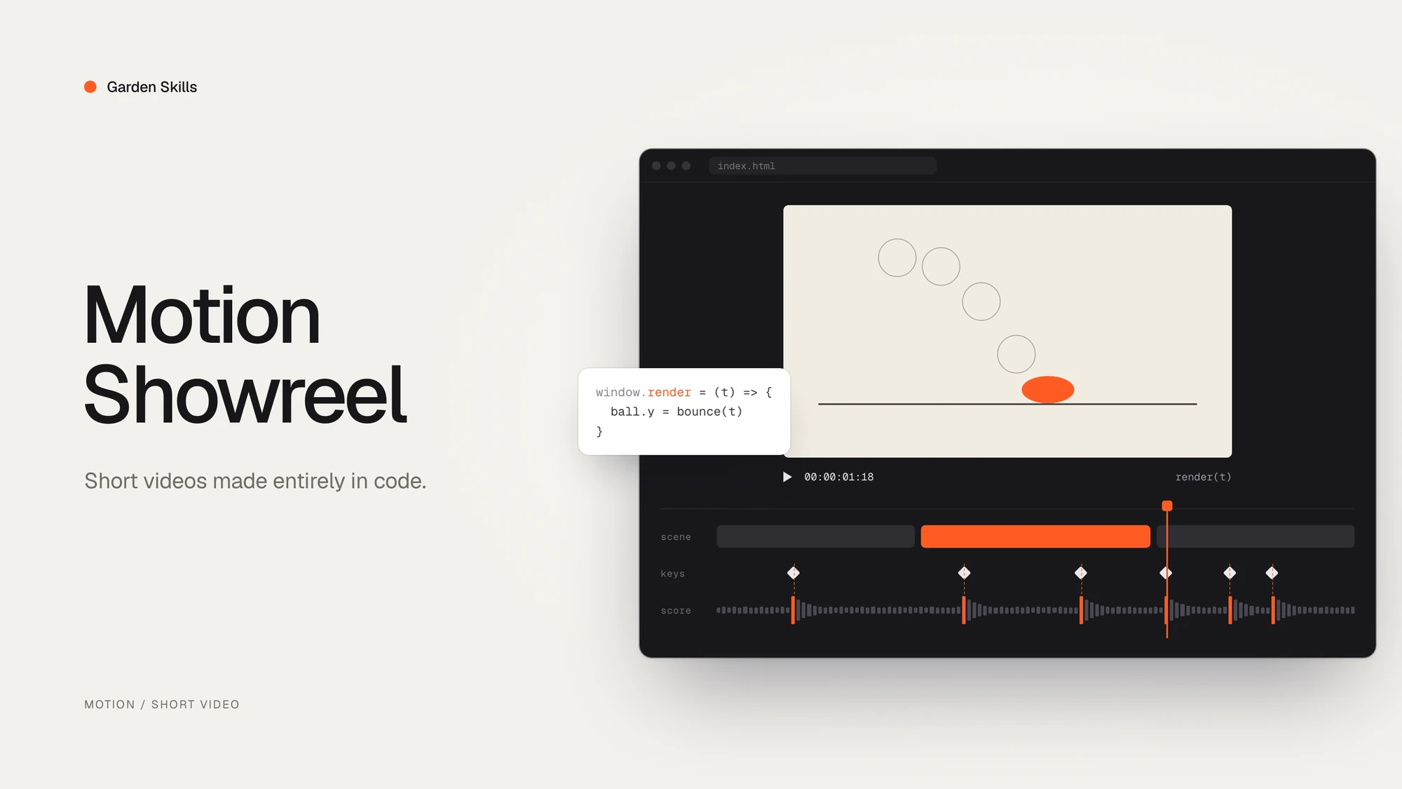 Motion Showreel Skill