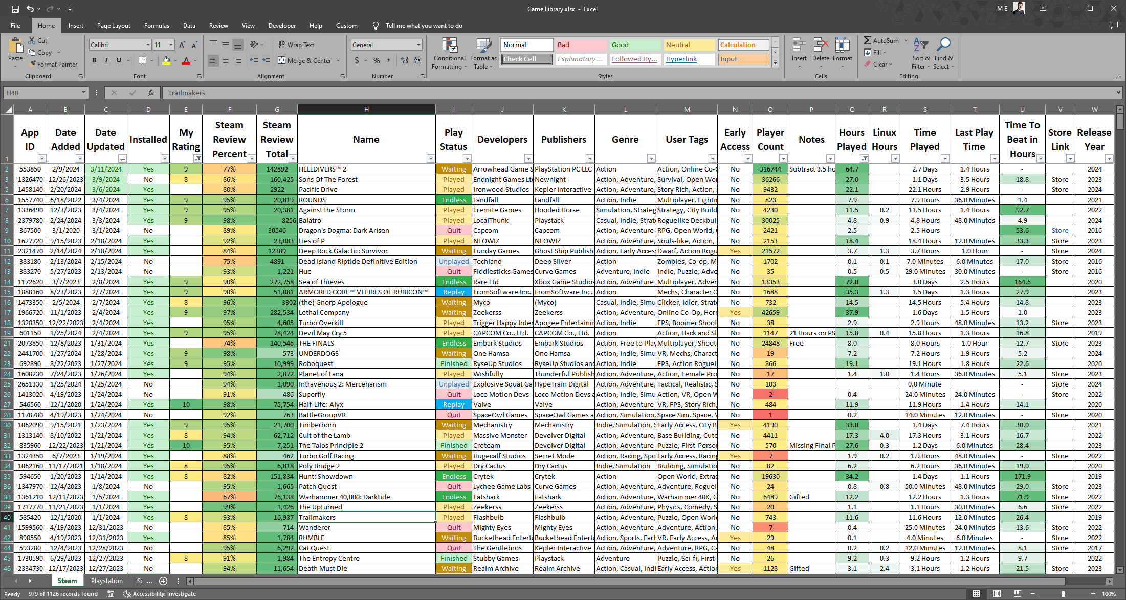 Excel Preview