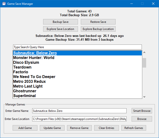 Image of Game Save Manager