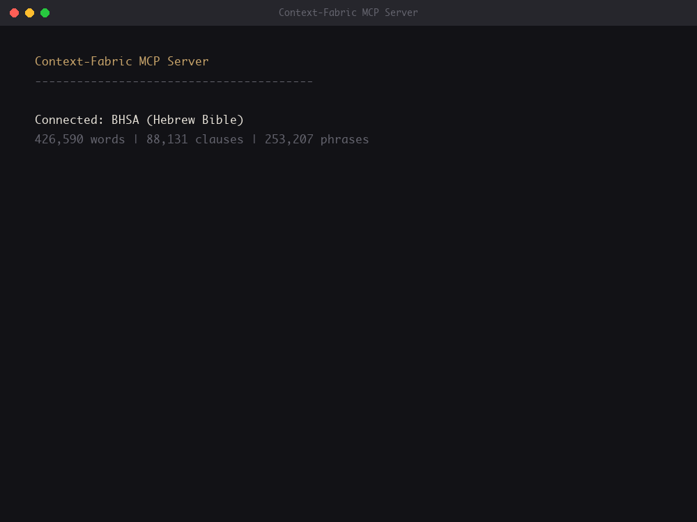 Context-Fabric MCP Server Demo