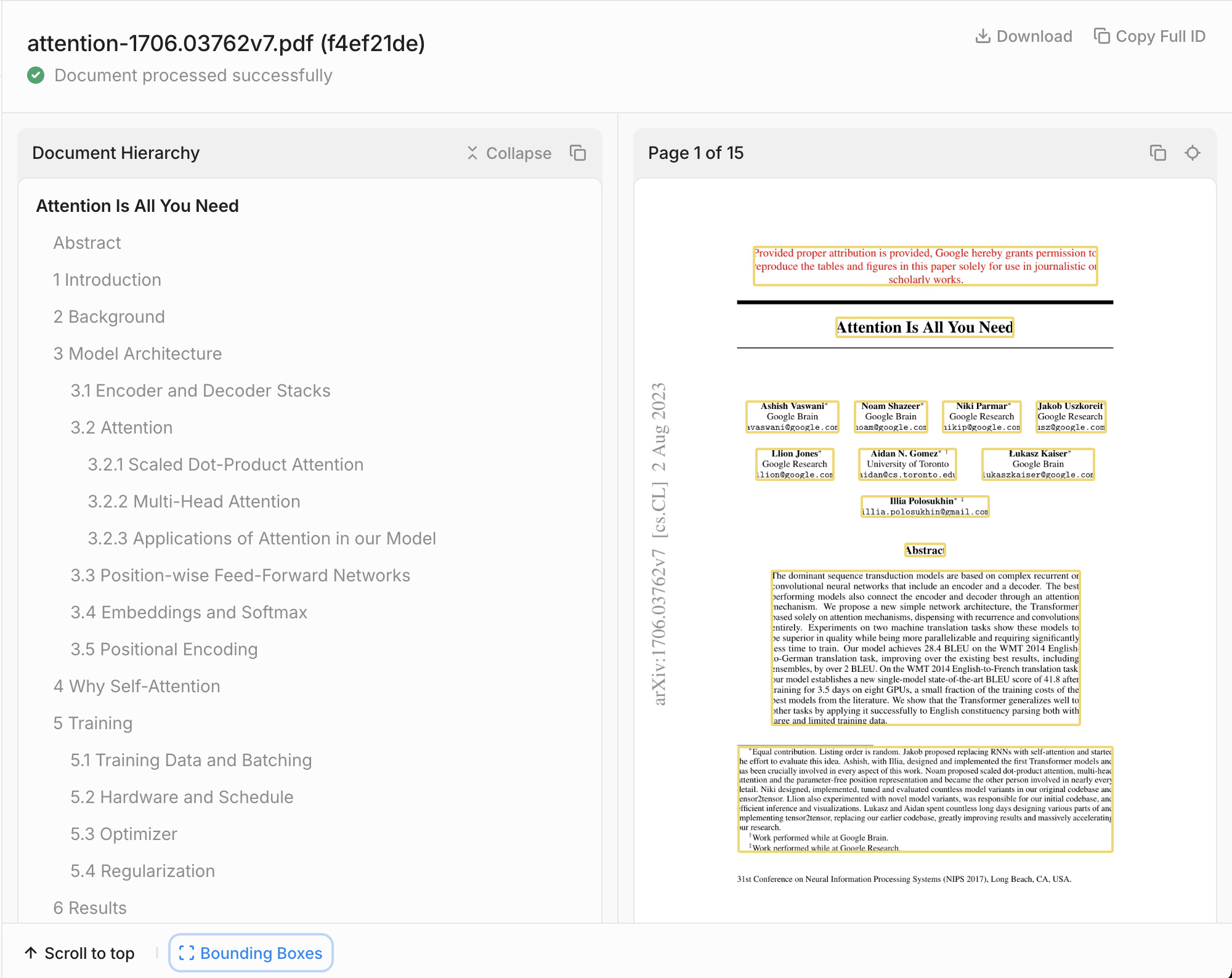 Document Hierarchy