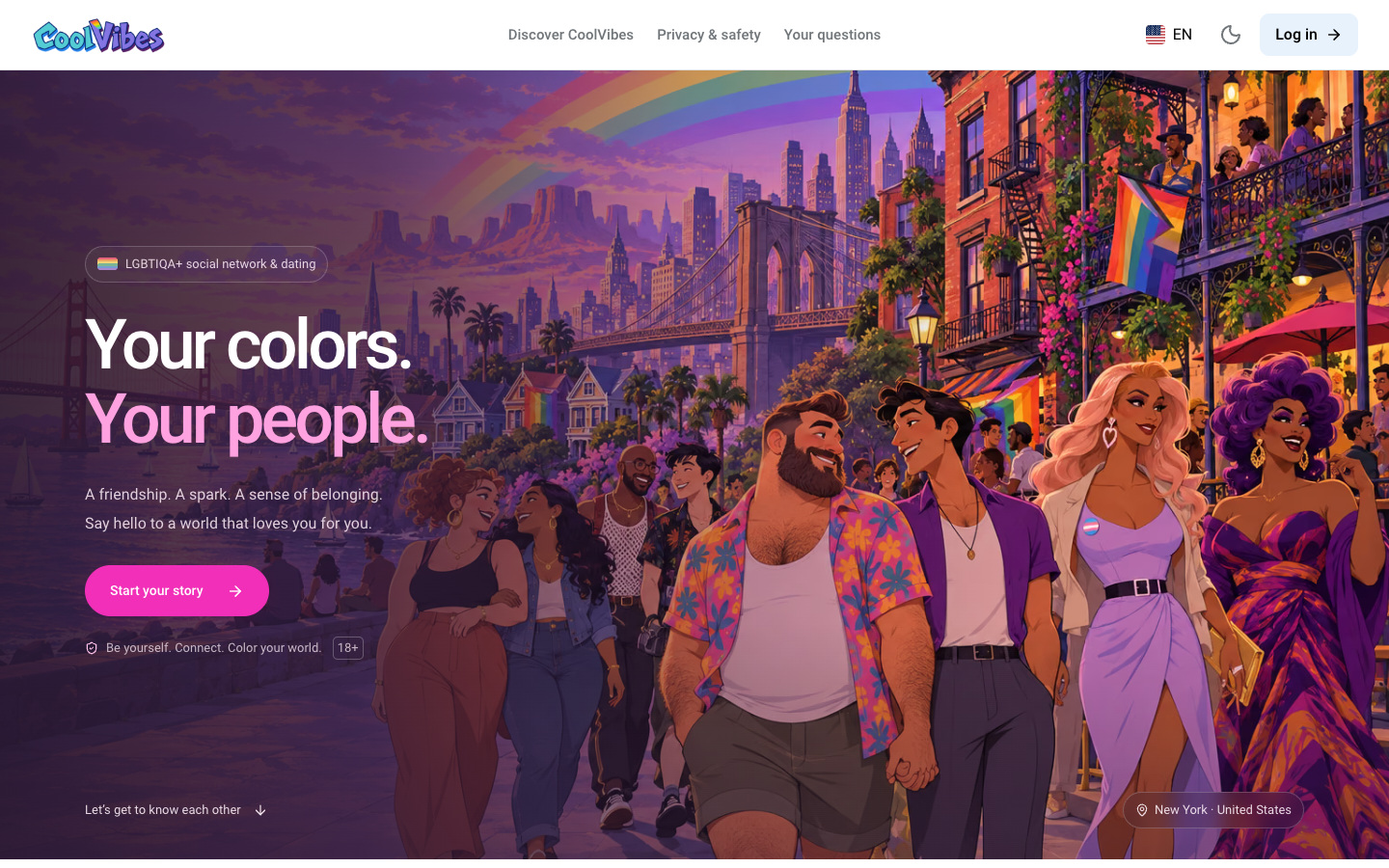 CoolVibes 🌐 English localized welcome screen