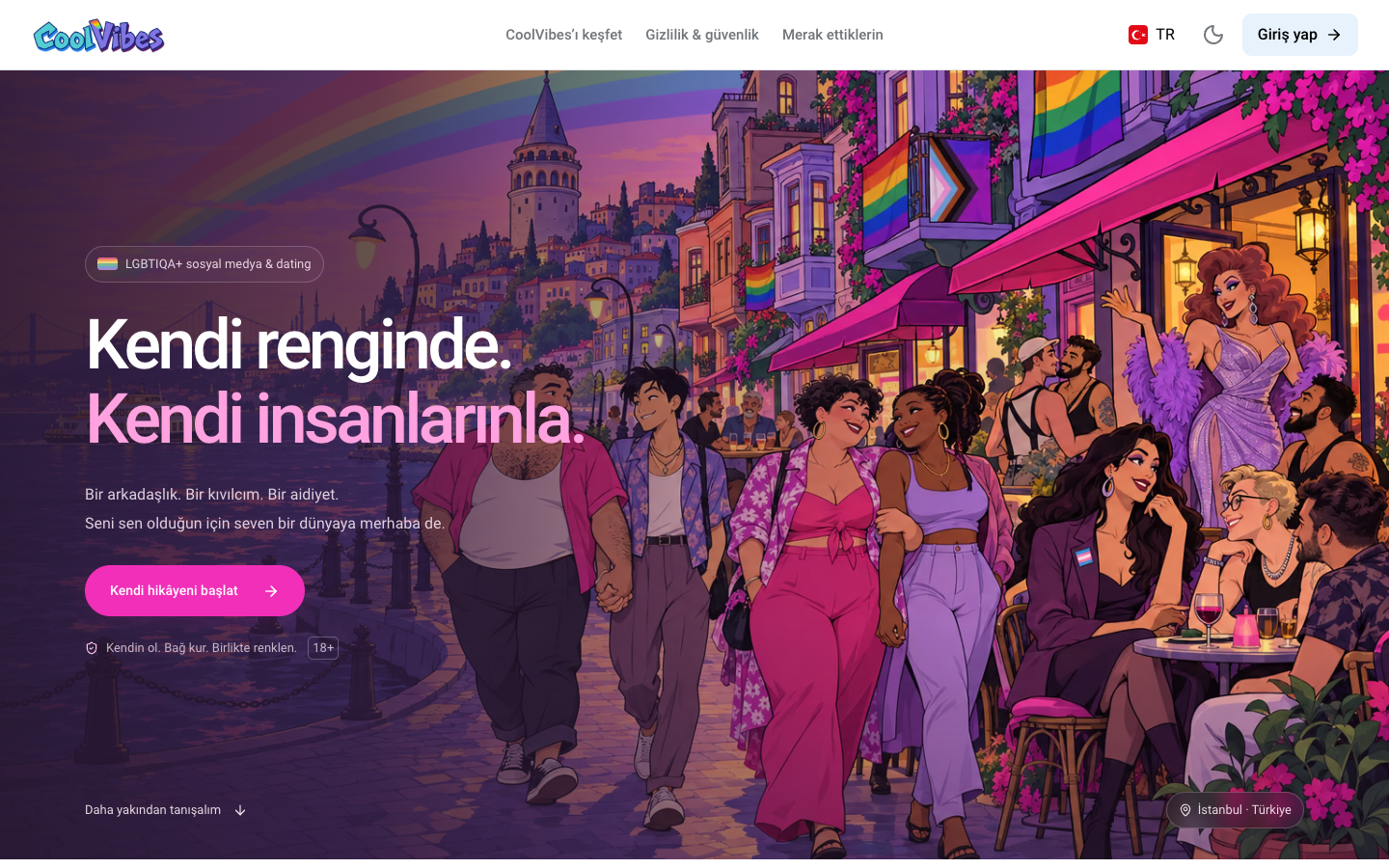 CoolVibes 🇹🇷 Türkçe localized welcome screen