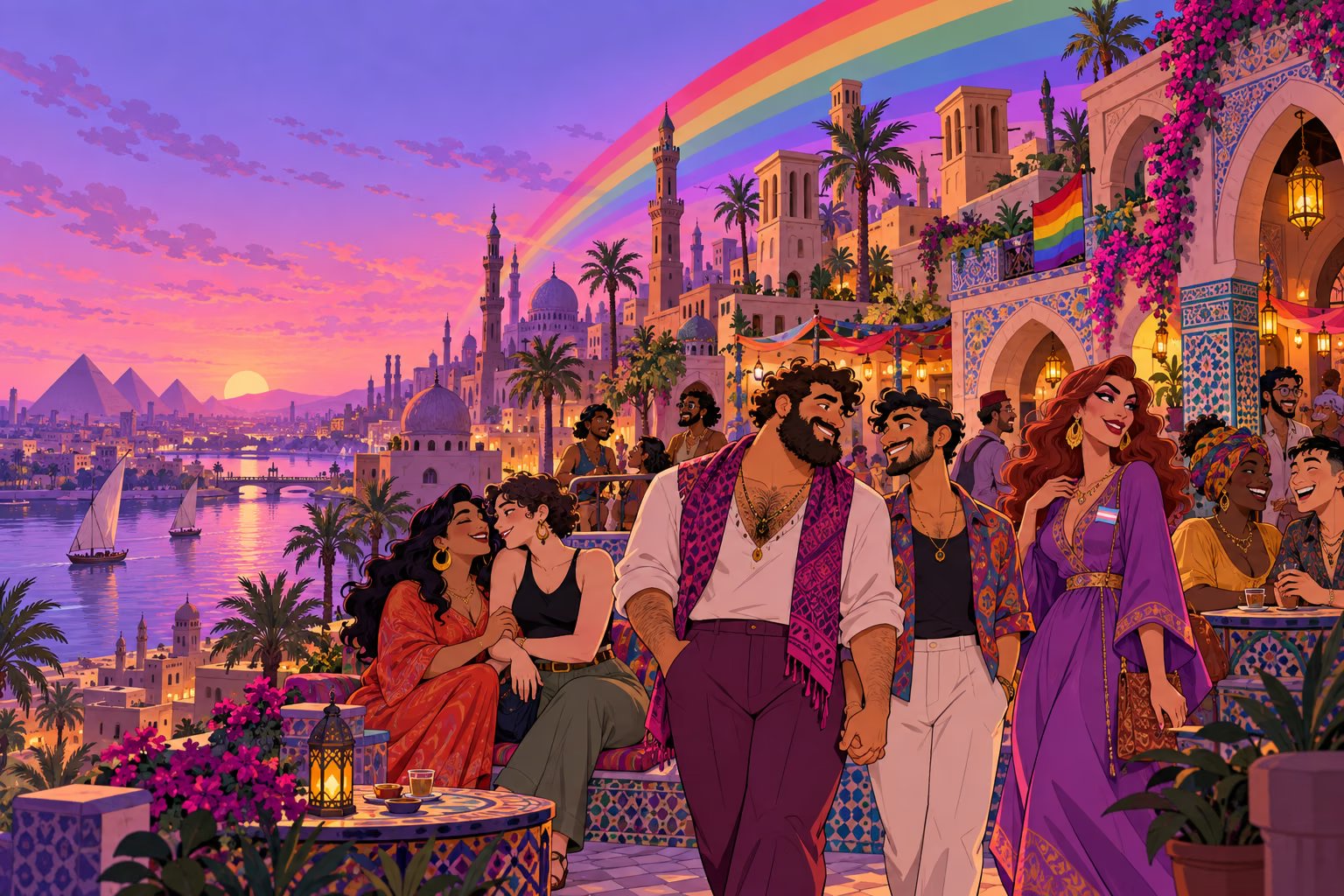 CoolVibes regional community illustration — Arabic-speaking regions, Arabic