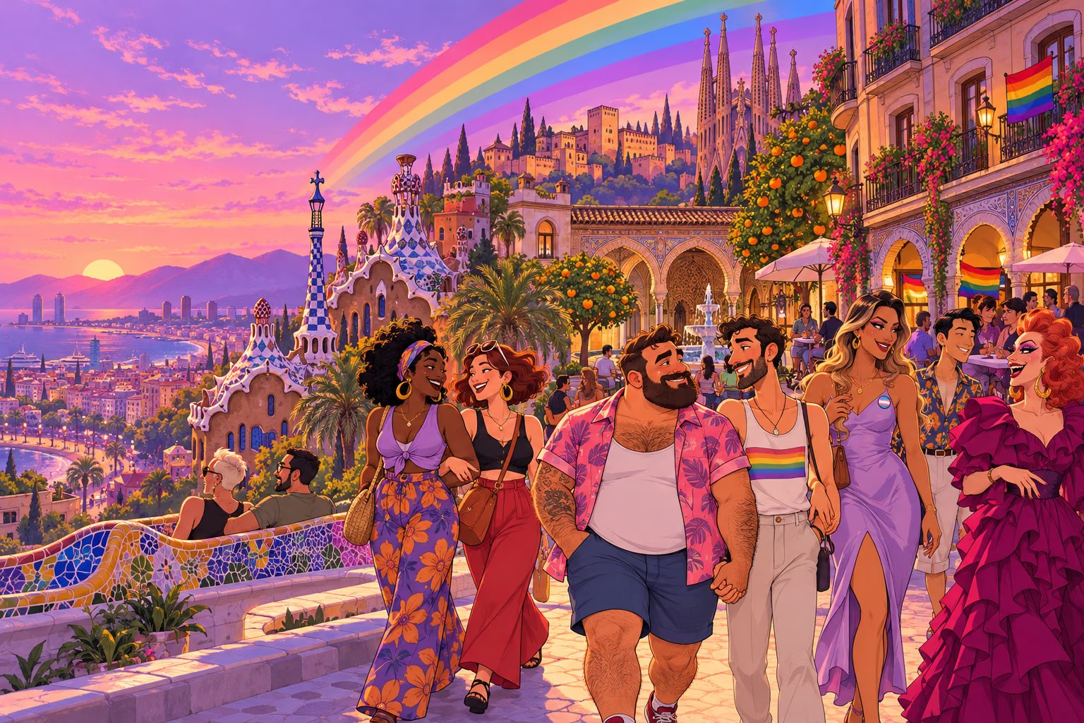 CoolVibes regional community illustration — Spain, Spanish