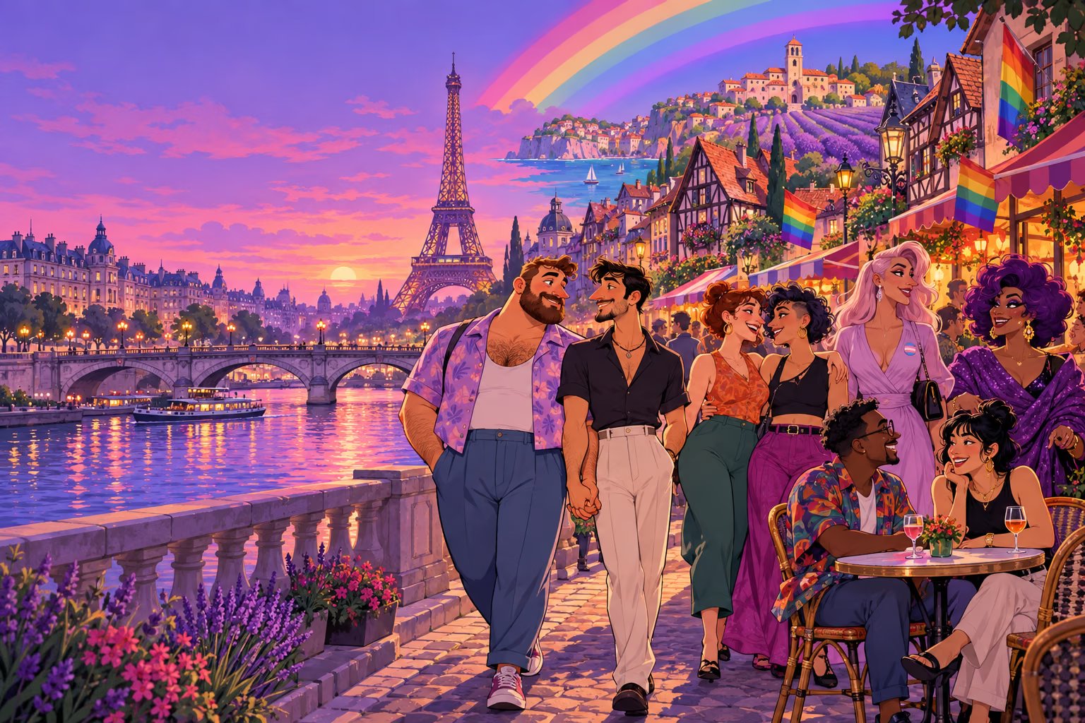 CoolVibes regional community illustration — France, French