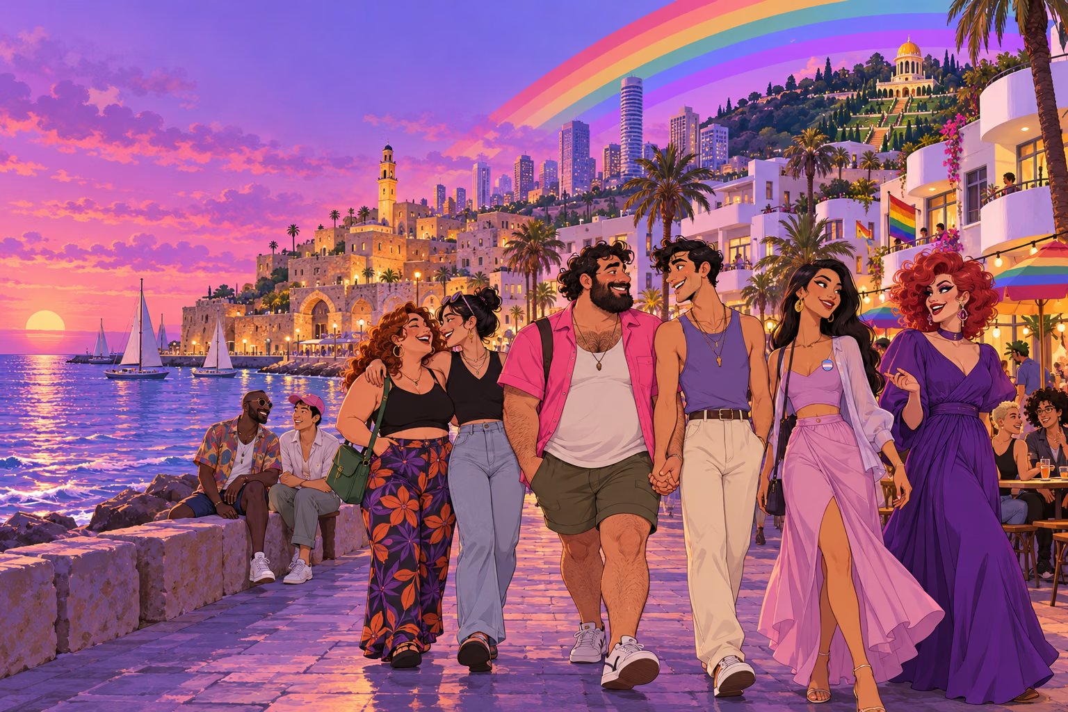 CoolVibes regional community illustration — Israel, Hebrew