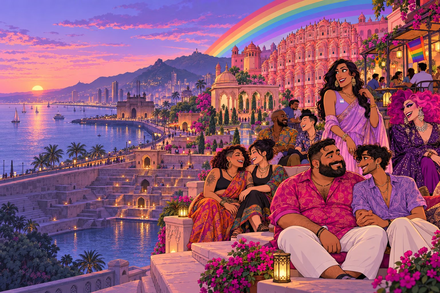 CoolVibes regional community illustration — India, Hindi