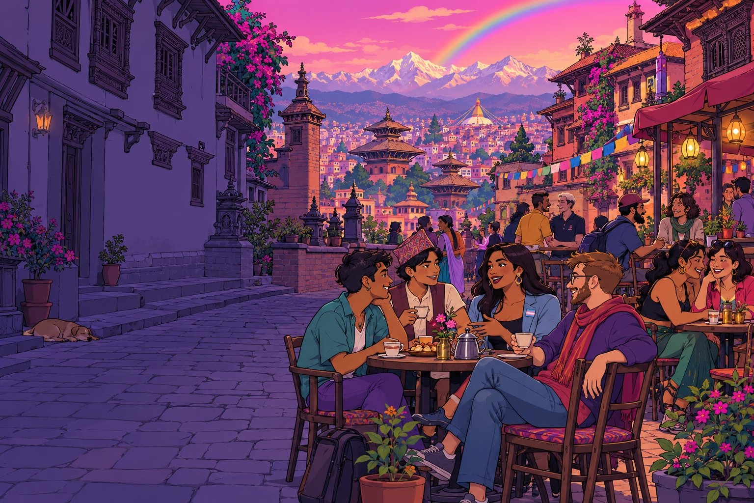 CoolVibes regional community illustration — Nepal, Nepali