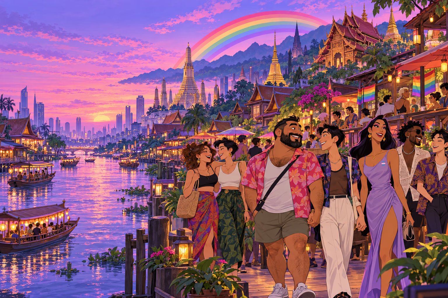 CoolVibes regional community illustration — Thailand, Thai