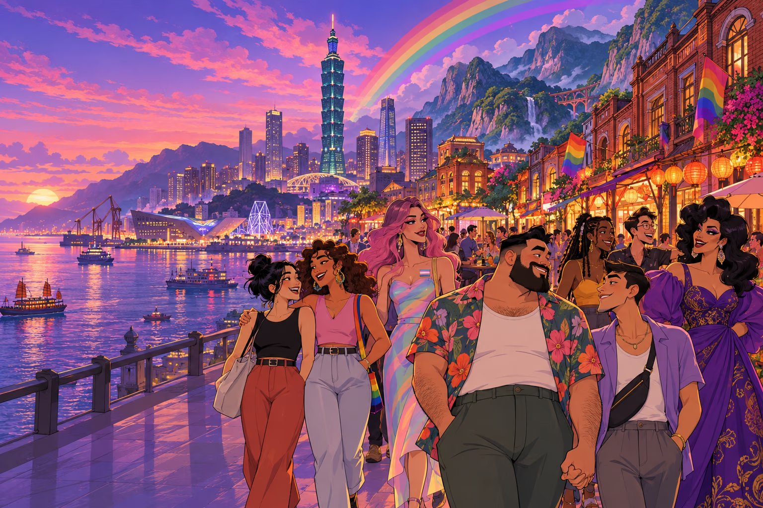 CoolVibes regional community illustration — Taiwan, Traditional Chinese