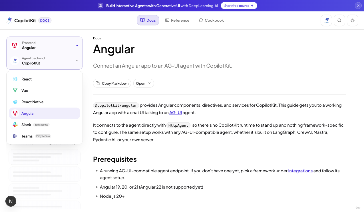 Angular in the docs frontend
picker