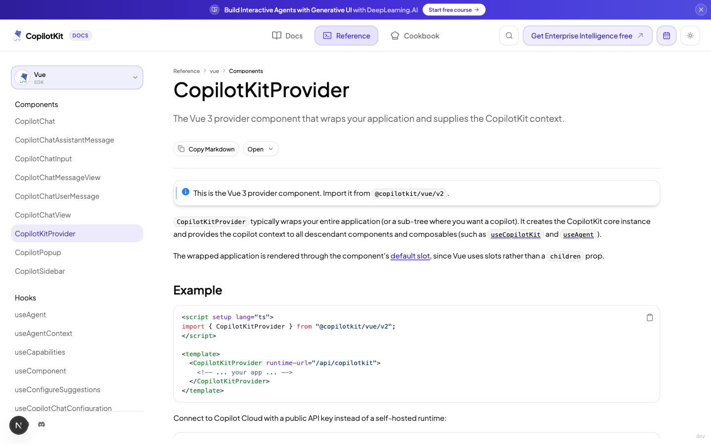 CopilotKitProvider
reference