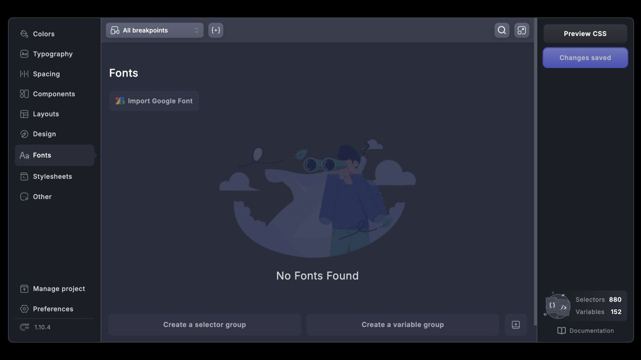 Core Framework fonts workspace