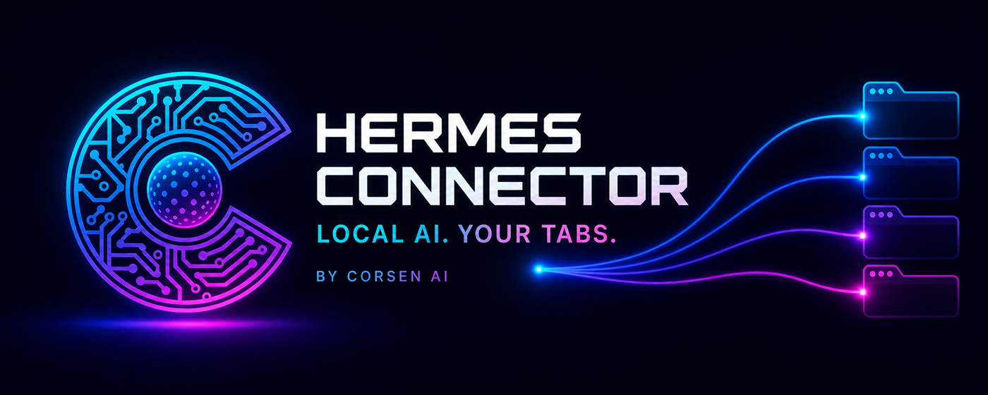 Hermes Connector — local AI, your tabs