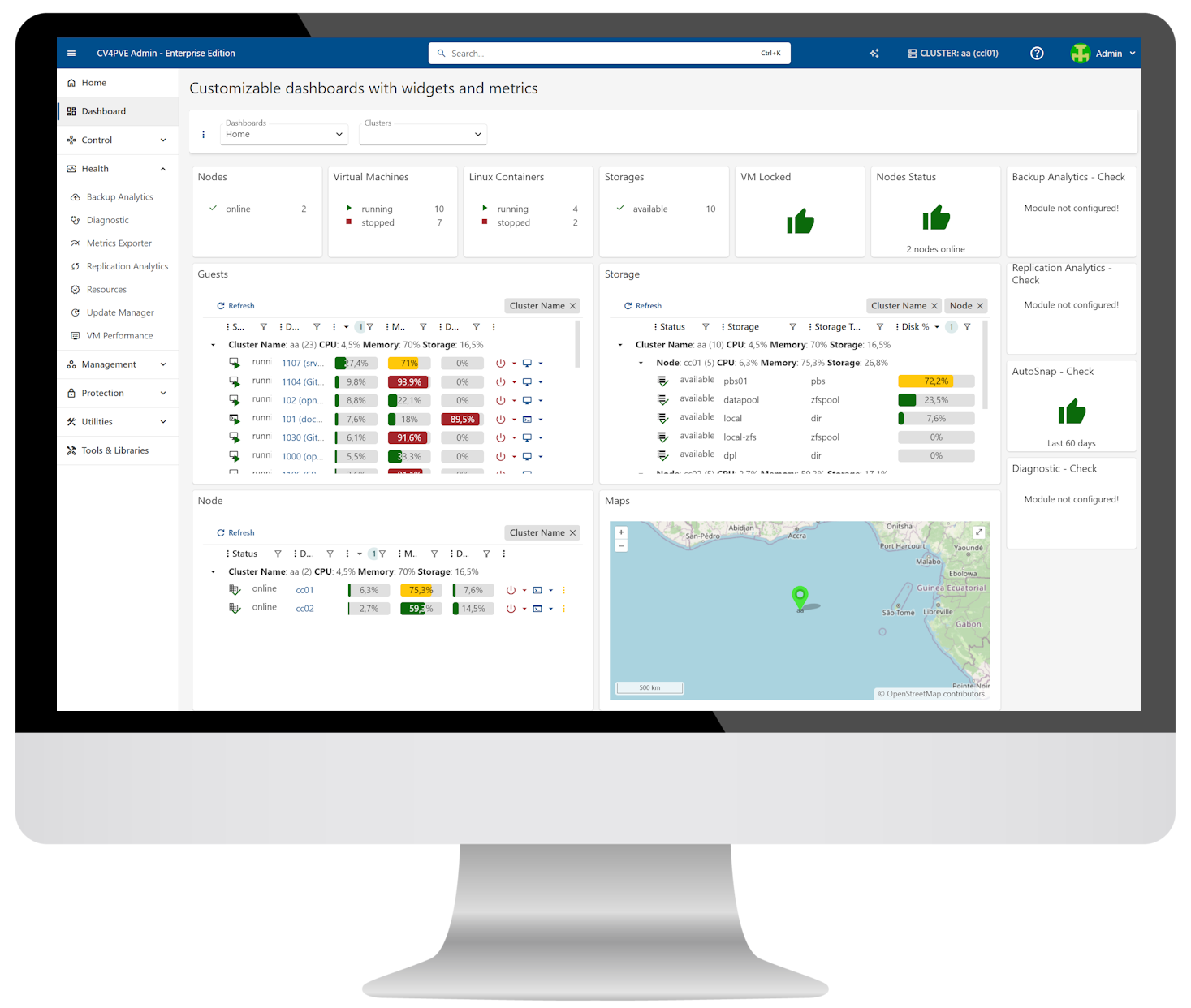 cv4pve-admin dashboard