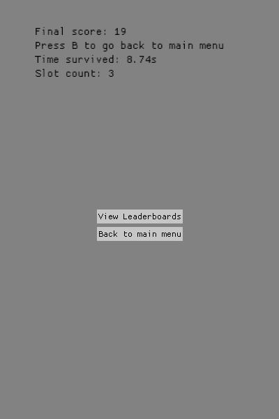 Image of the games end screen